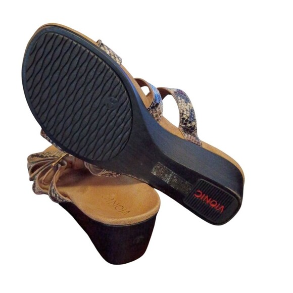 Vionic Radia Sandals Reptile Wedge Strappy Slip On Size 9 Summer Vacation - Picture 5 of 5